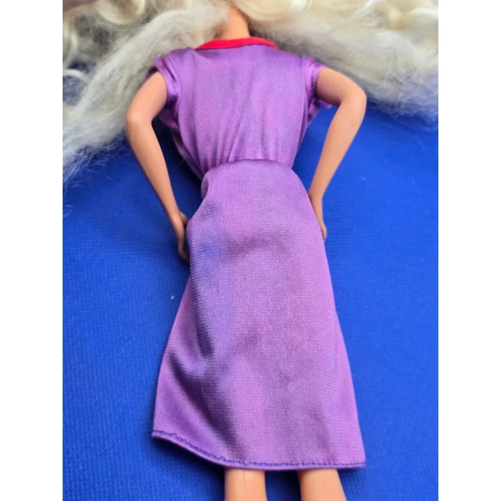 Vintage 1984 Barbie Fashion Fun #2092 Dress Purple with Red Trim Mattel 80s